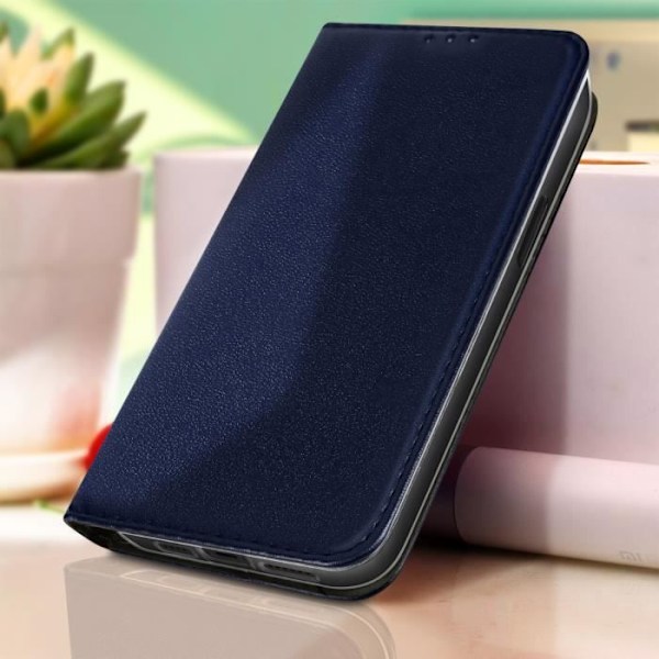 iPhone 14 Pro-fodral - AVIZAR - Mörkblå - Kortfodral - Videostöd - Magnetisk stängning Nattblått