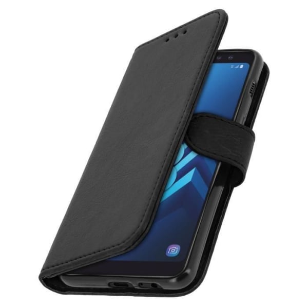 Housse til Samsung Galaxy A8 - Folio - Sort - Blød Taske - Videostøtte - Magnetisk Svart