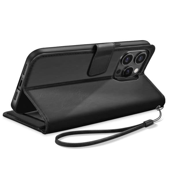 Etui til iPhone 15 Pro Max med håndledsrem og videostøtte Mayaxess Sort Svart