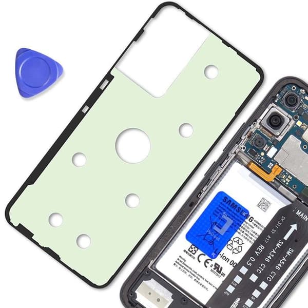 Batteri Dæksel Klæbemiddel til Galaxy A34 5G Service Pack Samsung Grøn / Sort Grön/svart
