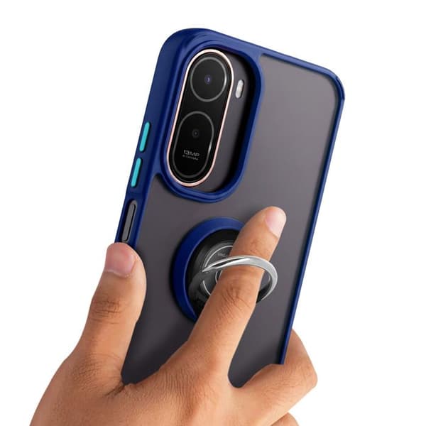 Coque Anneau til Xiaomi Redmi A7 Pro med roterende magnetisk ring Blå nat Blå