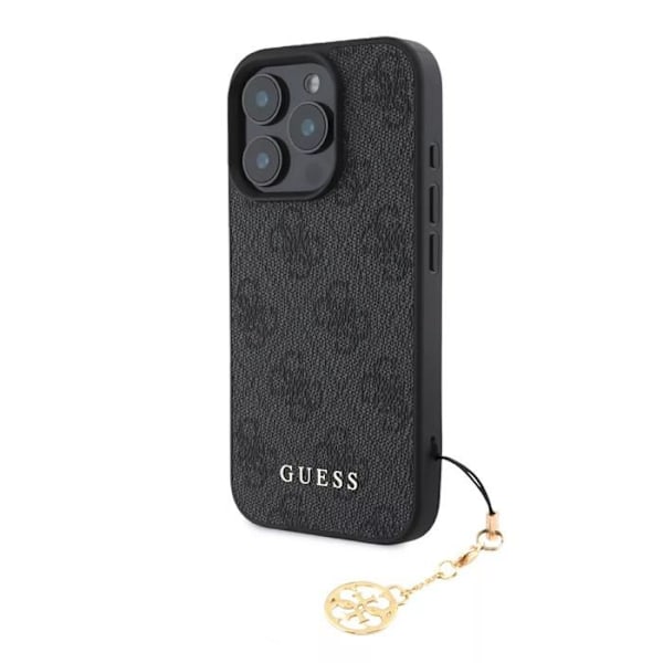 Guess 4G Charms Collection Hybrid Cover til iPhone 16 Pro 6.3" Sort - GUHCP16LGF4GCK