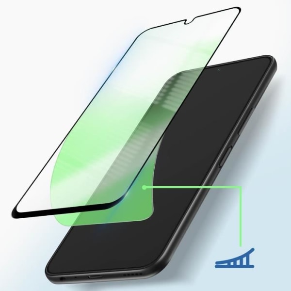 Härdat glas - AVIZAR - Samsung A35 5G - Transparent svart - Ultratunt - Anti-repa Transparent