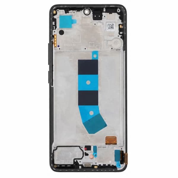 Fuldskærm til Redmi Note 13 4G AMOLED-panel med berøringsglas og sort Xiaomi chassis Svart