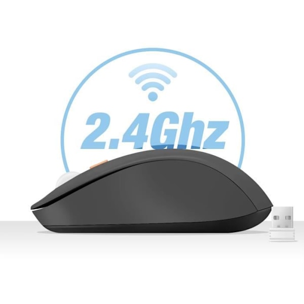 Trådløs Bluetooth eller WiFi 2,4Ghz mus præcision og komfort LinQ Sort Svart