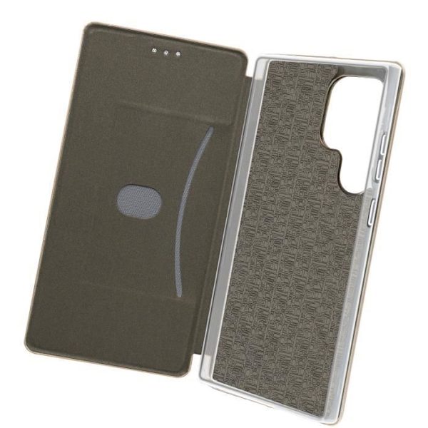 Fodral för Samsung Galaxy S24 Ultra Flip-korthållare Videostöd Guld Gul