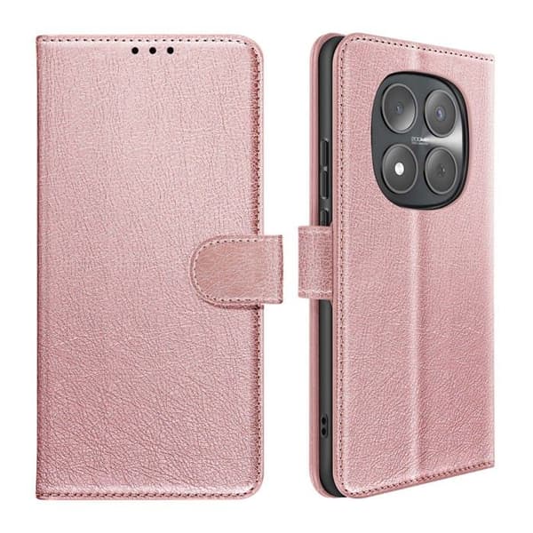 Pungetui til Redmi Note 15 Pro 5G Chesterfield Grainet Stativfunktion Rosa Ros