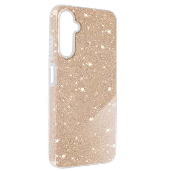 Samsung Galaxy A05s Fodral - AVIZAR - Glitterfodral - Guldglitter - Halvstyvt silikon Gul