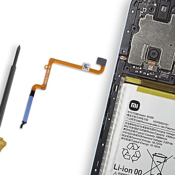 Fingeravtrycksläsare för Xiaomi Redmi A3 Reservdel Blå Blå