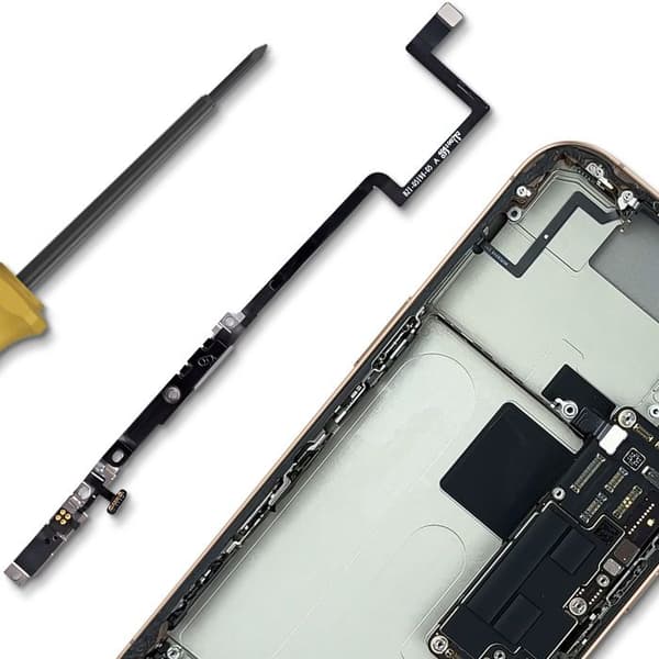 Strømknap Flexkabel til iPhone 16 Pro Intern Del Kompatibel Sort Svart