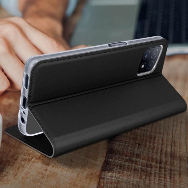 Housse Oppo A73 5G - Dux Ducis - Eco-læder - Støttefunktion - Kortholder - Sort Svart