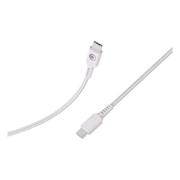 Hurtig kabel 5A USB-C til USB-C 1.2m PD 100W flettet belægning BigBen Connected Hvid