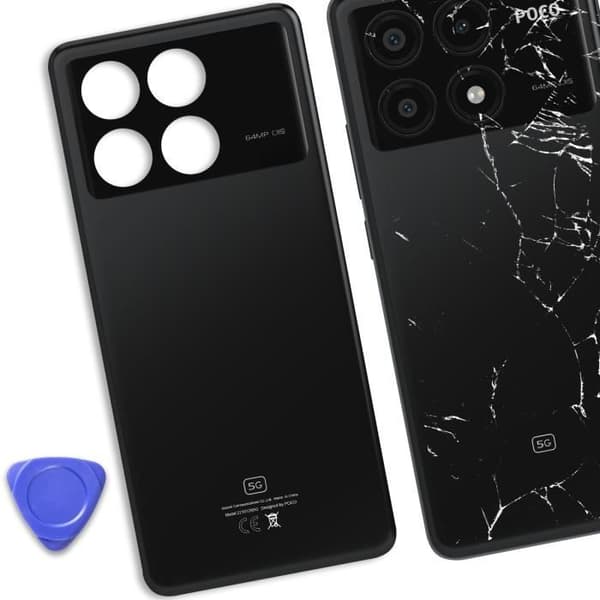 Batteri tilbageholdelse - AVIZAR - Xiaomi Poco X6 Pro - Sort - Reservedele - Indbygget klæbemiddel Svart