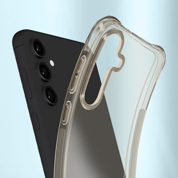 Samsung Galaxy S24 FE Silikoni Iskunvaimennus Kulmasuojus iMak Musta Läpinäkyvä Svart