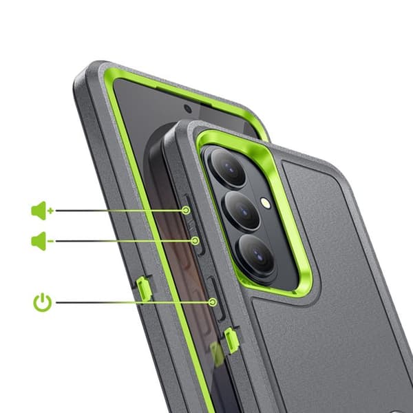 Forstærket Cover til Galaxy S26 Plus Tri-materiale med Indbygget Stativ Grå Grå