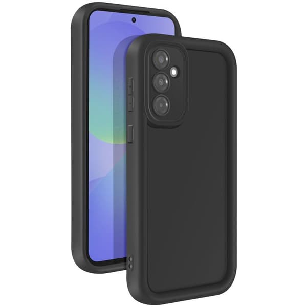 Silicone Soft Touch Cover til Galaxy A37 med Hævede Kanter Sort Svart