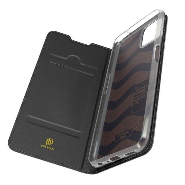 Housse Oppo A73 5G - Dux Ducis - Eco-læder - Støttefunktion - Kortholder - Sort Svart