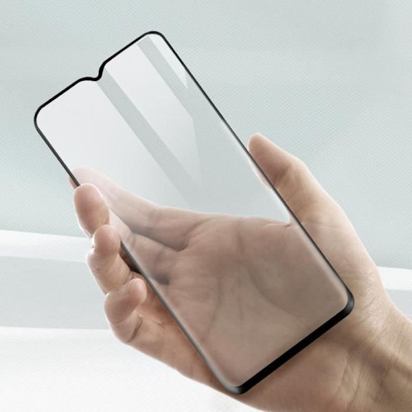 Case Vivo Y21, Y21s ja Y33s pehmeä silikonikarkaistu lasi 9H läpinäkyvä musta musta