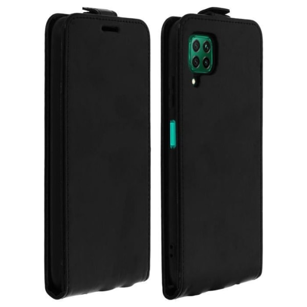 Etui - AVIZAR - Huawei P40 Lite - Vertikal Klapække - Øko-læder - Sort Svart