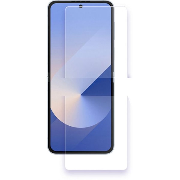 Skyddspaket för Galaxy Z Flip6 Skal i mjuk TPU och 7H härdat glas Moxie Transparent Vit