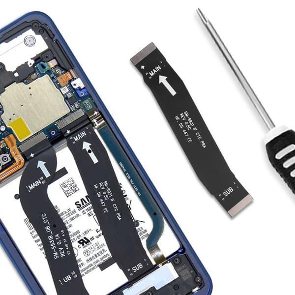 Erstatningsskærm til bundkort kompatibel med Samsung Galaxy S25 sort