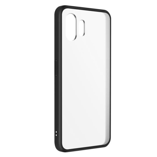 AVIZAR Taske til Nothing Phone 2 - Blød silikone - Frosted Back - Sort kontur Svart