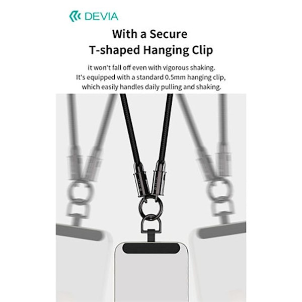 Rannekkeen vyö USB-C USB-C 60W Ultra Kestävä Devia Musta Svart