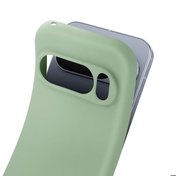 Silicone Pehmustettu Soft-Touch Vihreä Kuori Google Pixel 10 Pro:lle Grön