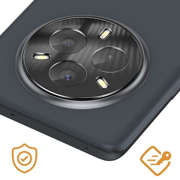 Skyddskamera för Realme 14 Pro Härdat Glas 9H Rep- och Stötskydd Svart Svart