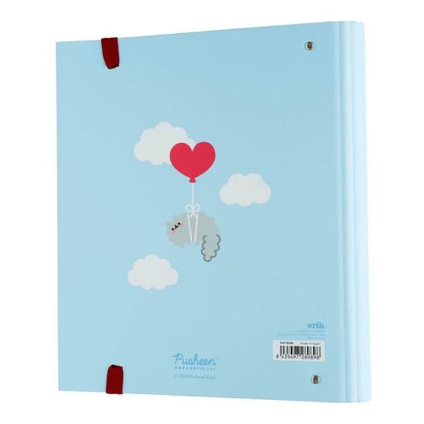 A4-mappe - PUSHEEN - Purrfect Love - 4 ringe - Elastisk lukning - Tilpasset indvendig