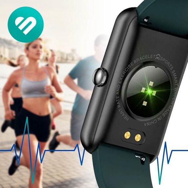 Connected Armband Dark Green Rubicon Sport Tracker Hantering och meddelanden Grön