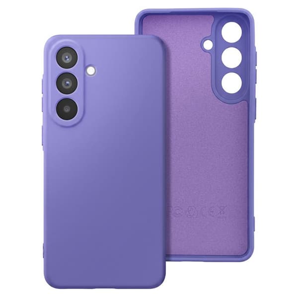 Silicone Soft-Touch Cover til Galaxy A57 med Microfiber Foring i Lilla Violett