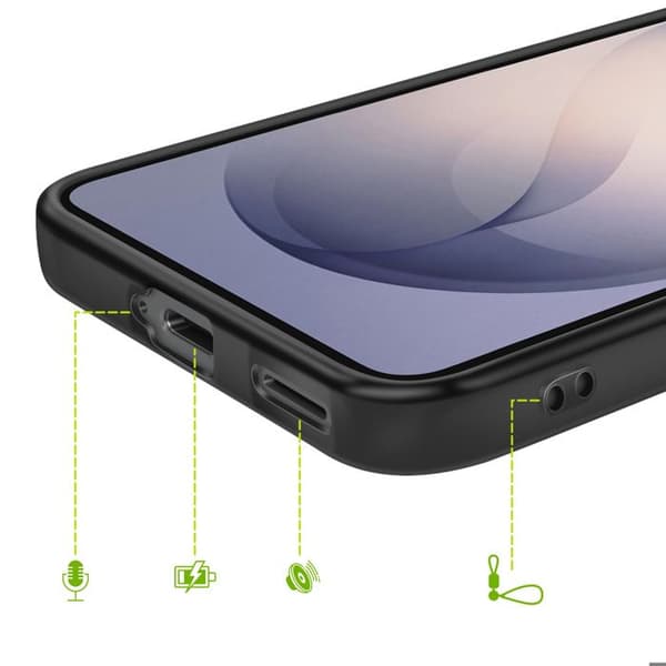 Silicone Cover til Galaxy S26 Plus, Stødabsorberende, Mayaxess Sort Svart