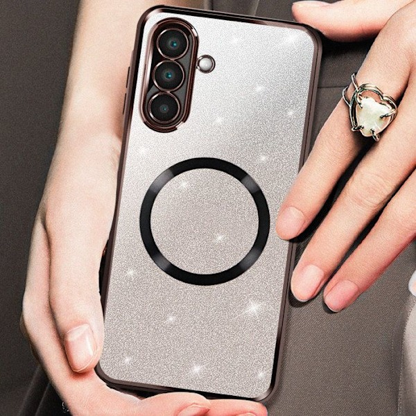 Coque MagSafe til Samsung Galaxy A26 Silikone Glimmer Sort Svart