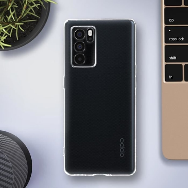 Skyddshud - Oppo - Reno 6 Pro - Mjuk - Transparent Vit - Tunn och Lätt Klar vit