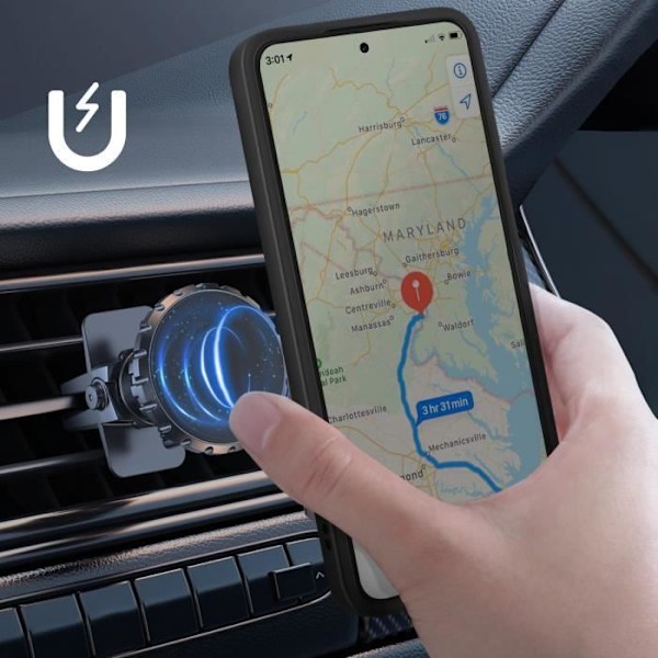 Coque til Honor 200 Smart Metal Ring Video Støtte Sort Svart