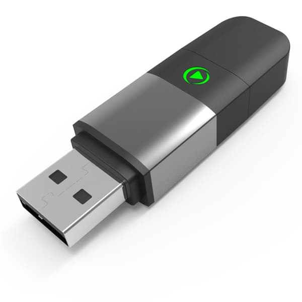 Adaptör 2-i-1 - FORCE PLAY - CarPlay/Android Auto - USB-A - USB-C - Trådlös Svart