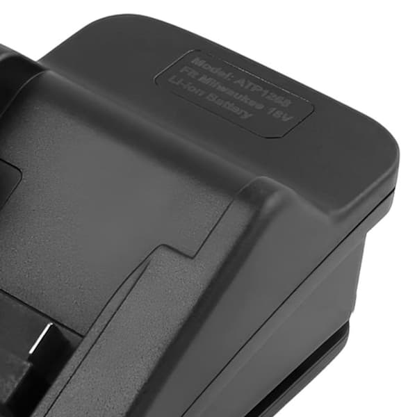 Ladebase - AVIZAR - Milwaukee M18/C18 - 18V Li-ion - Kompatible batterier - Sort ABS-plastik