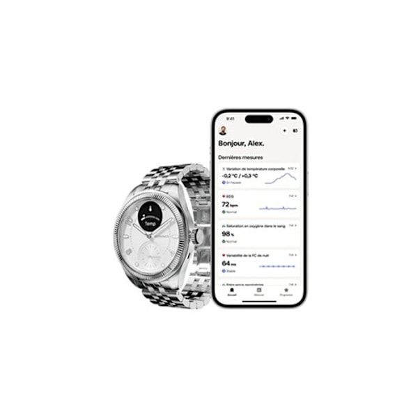 Sundheds-smartwatch - WITHINGS - ScanWatch Nova Brilliant - EKG - Temperaturopfølgning - Søvnmåling Pengar