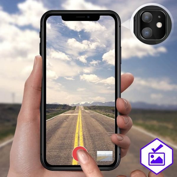 Kamerabeskyttelse - AVIZAR - iPhone 11 - 9H hærdet glas - Anti-fingeraftryk - Ridsefast Svart