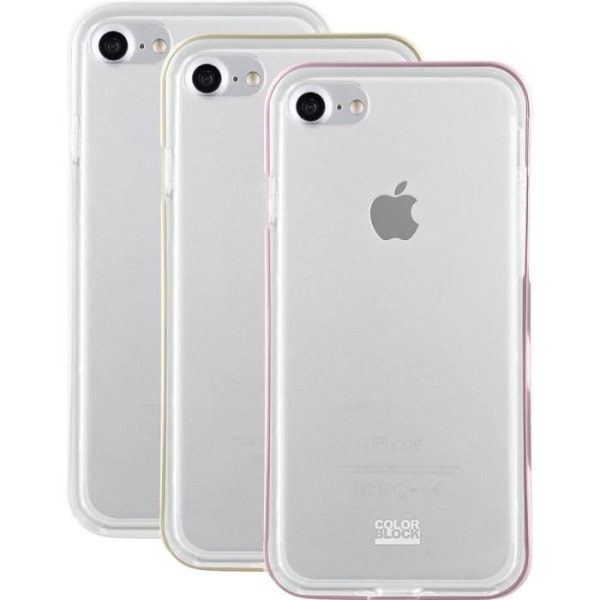 Puskuri - CBP - 3in1 - Rose Gold - Yhteensopiva iPhone 6/7/8 - Pehmeä - 3 kpl sarja