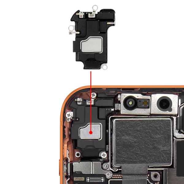 Intern Højttaler Kompatibel med iPhone 17 Pro Øverste Høretelefon Modul Sort Svart