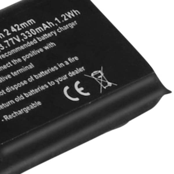 Erstatningsbatteri - AVIZAR - Apple Watch 2 - 42mm - Li-Polymer 330mAh - Sort Svart