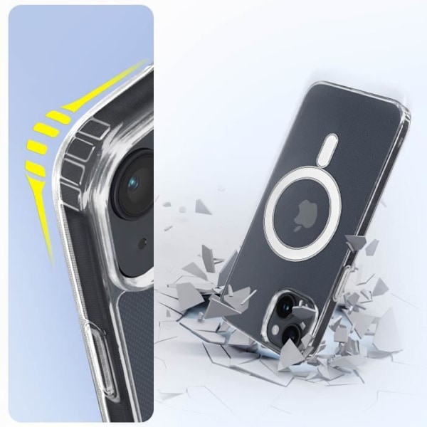 iPhone 14 Plus fodral AVIZAR Transparent - Mjuk - Förbättrat skydd - MagSafe kompatibel Transparent