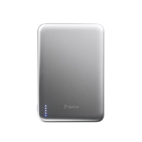 MagSafe Extern Batteri SolidSafe Air 5000mAh Qi2 15W Titanfinish BMX Silver Grå