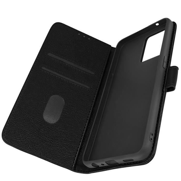 Oppo Reno 7 Case Flip Wallet Function Video Support Black svart