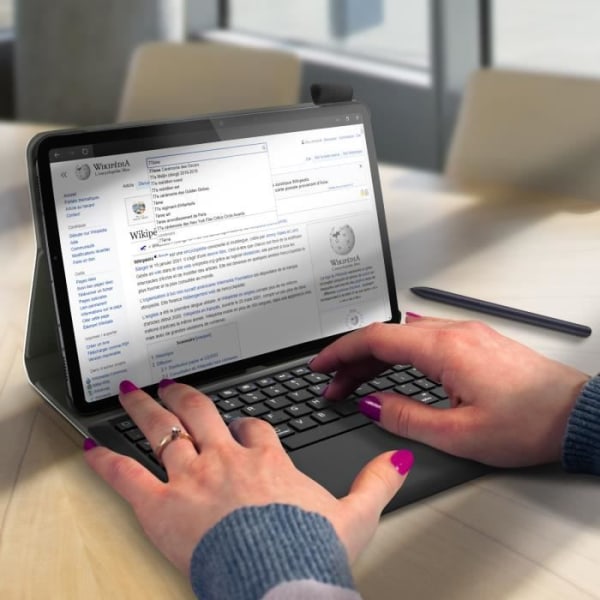 Bluetooth-tastatur - AVIZAR - Samsung Galaxy Tab S7 11.0 - QWERTY - 4H - Sort