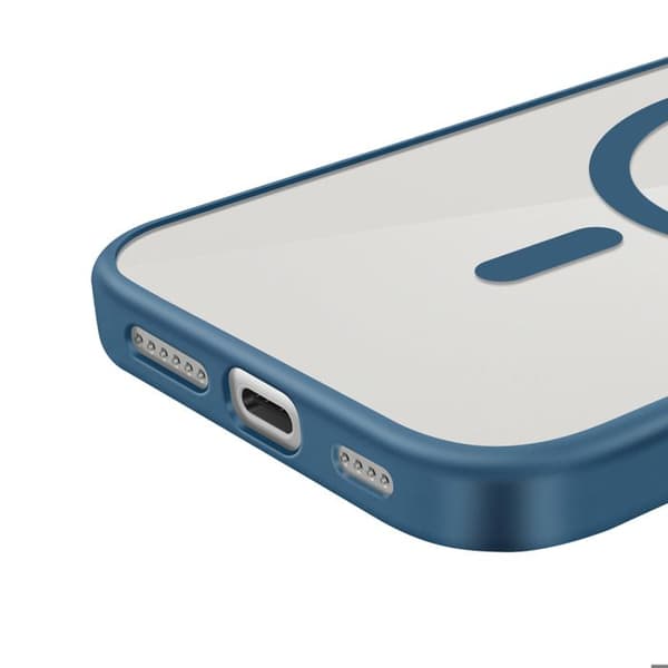 MagSafe-cover til iPhone 14 Pro Max med blød kant og forhøjet kamera Zanaé natblå Blå