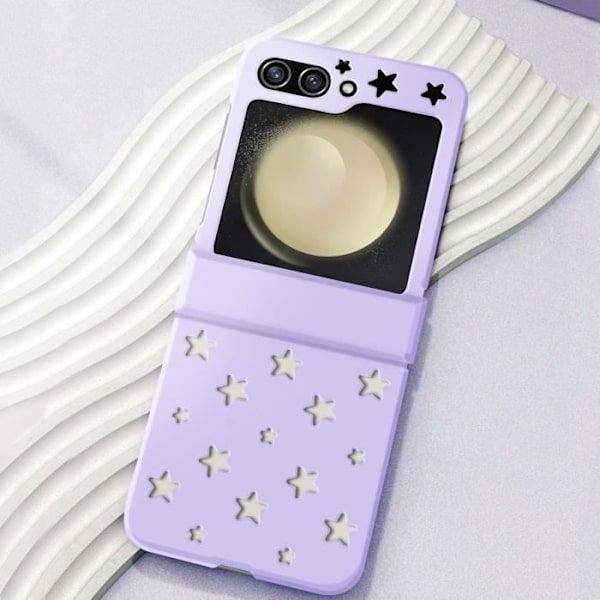 Kotelo - AVIZAR - Samsung Z Flip 5 - Tähtikuvio - Jäykkä - Violetti Violetti