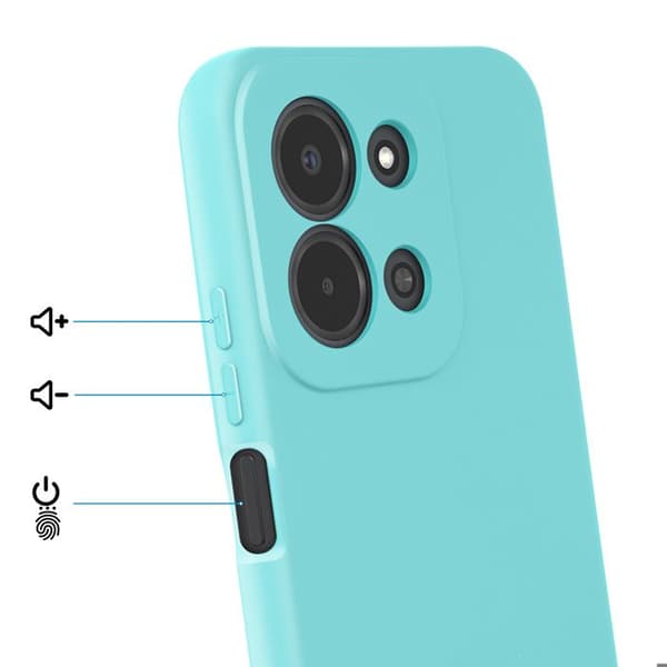 Silicone Soft-Touch Cover til Redmi 15C Fast Cover Serie Turquoise Blå